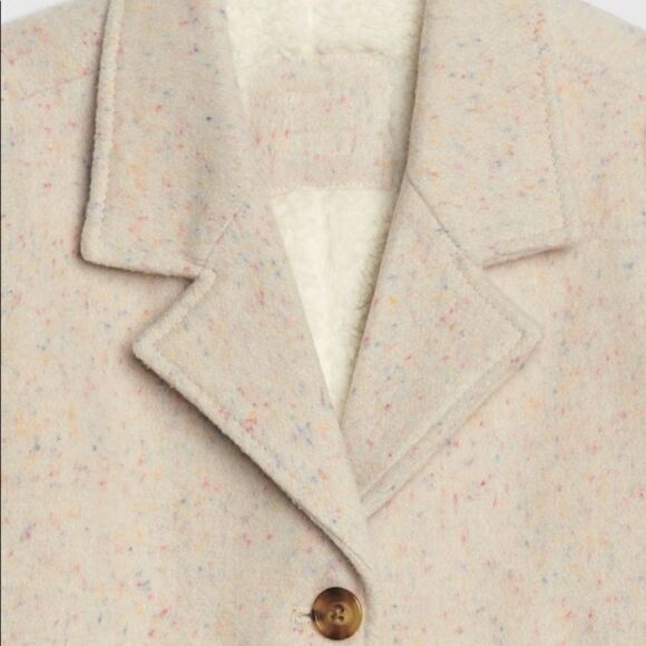 Gap Toddler Speckle Sherpa-Lined Car Coat size 2T - Picture 3 of 11